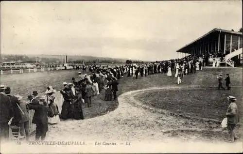 Ak Trouville Deauville Calvados, Les Courses