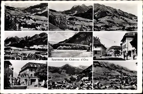 Ak Château d'Œx Oex Kanton Waadt, Ortsansichten
