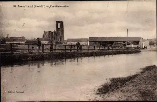 Ak Larchant Seine-et-Marne, Vue d'ensemble