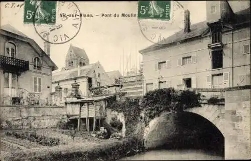 Ak Vic sur Aisne, Pont du Moulin