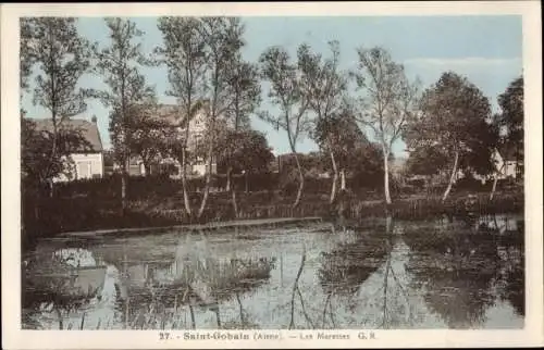 Ak Saint Gobain Aisne, Les Marettes