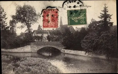 Ak Eure Frankreich, Bord de l'Eure, L'Eglise