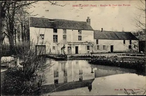 Ak Breuilpont Eure, Moulin du Pont des Pierres