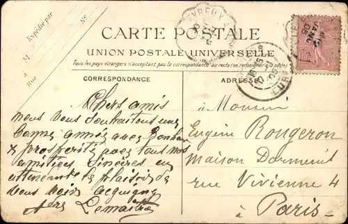 Ak Acquigny Eure, Route de Louviers