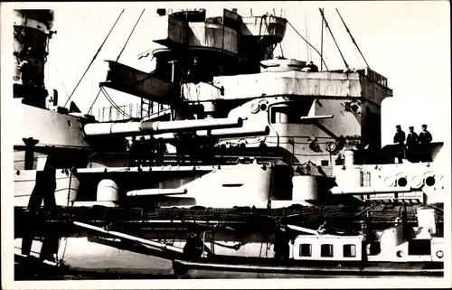 Ak Deutsches Kriegsschiff, SMS Ostfriesland, Schwere Artillerie, Kaiserliche Marine