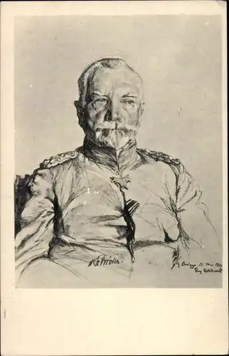 Künstler Ak Admiral Ludwig von Schröder, Kaiserliche Marine, Kommandeur Marinekorps Flandern