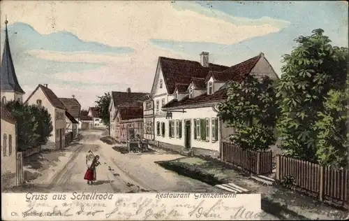 Ak Schellroda Klettbach Thüringen, Restaurant Grenzemann
