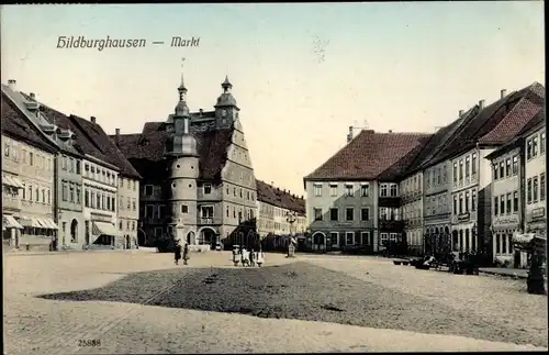 Ak Hildburghausen in Thüringen, Markt