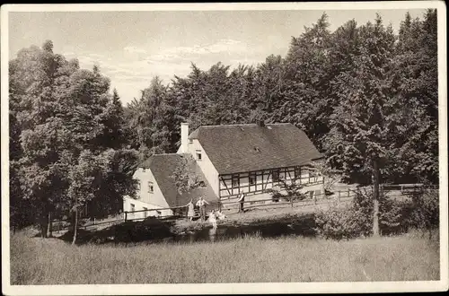 Ak Ansprung Marienberg im Erzgebirge Sachsen, Gasthaus Hüttstadtmühle