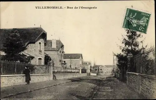 Ak Villemomble Seine Saint Denis,Rue de l'Orangerie