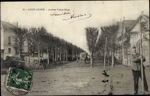 Saint André Eure, Avenue Victor Hugo, Eglise, homme