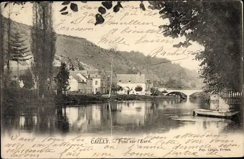 Ak Cailly Eure, Pont sur l´Eure
