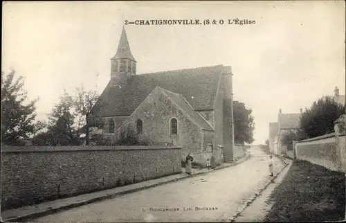 Ak Chatignonville Essonne, L'Eglise