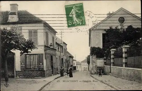 Ak Montigny sur Loing Seine et Marne, Grande Rue