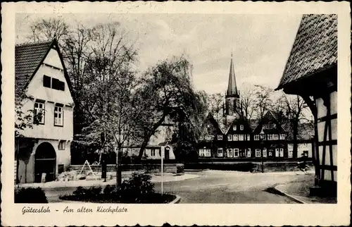 Ak Gütersloh in Westfalen, Am alten Kirchplatz