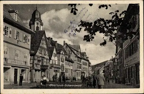 Ak Oberkirch im Renchtal in Baden Württemberg, Straßenpartie, Geschäfte