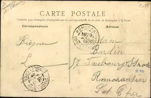 Ak Langrune sur Mer Calvados, Sur la Plage a maree haute