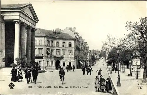 Ak Périgueux Nouvelle-Aquitaine Dordogne, Les Boulevards, Partie Nord