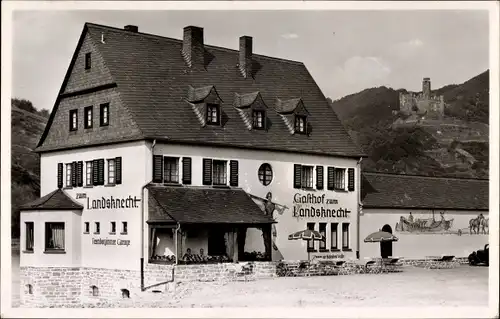 Ak Sankt Goar am Rhein, Gasthof zum Landknecht, Ruine