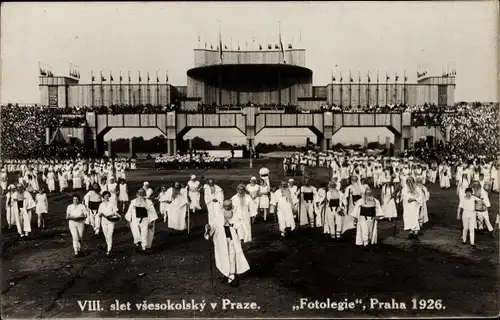 Foto Ak Praha Prag Tschechien, Fotologie, VIII slet Vsesokolsky 1926, Turnfest