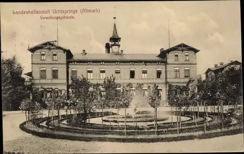 Ak Uchtspringe Stendal Sachsen Anhalt, Landesheilanstalt, Verwaltungsgebäude