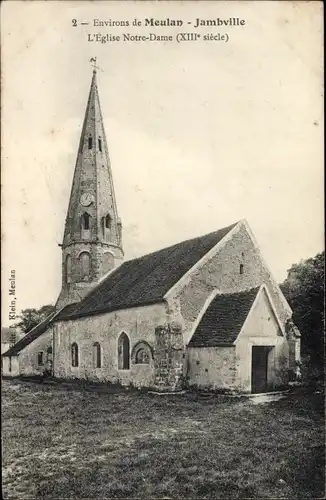 Ak Jambville Yvelines, L'Eglise Notre Dame