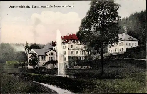 Ak Neunzehnhain Pockau Lengefeld im Erzgebirge, Sommerfrische Hammermühle