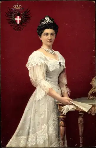 Künstler Ak Elena von Montenegro, Königin von Italien, Portrait