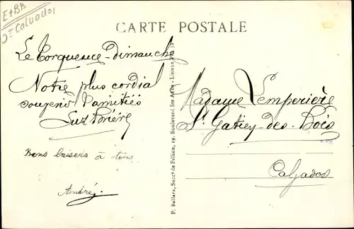 Ak Le Torquesne Calvados, Le Presbytere et vue d'ensemble