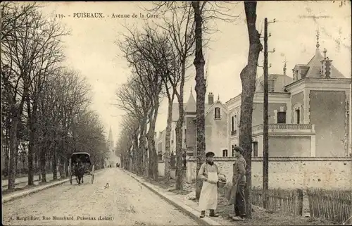 Ak Puiseaux Loiret, Avenue de la Gare