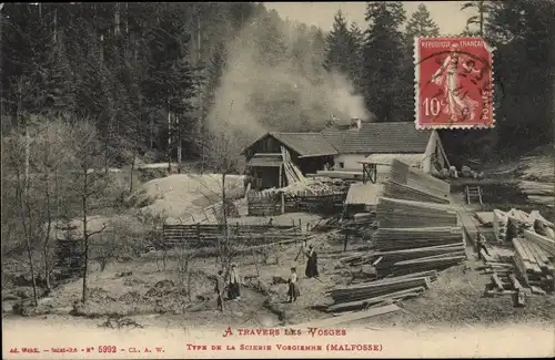Ak Les Vosges, Type de la Scierie Vosgienne, Malfosse