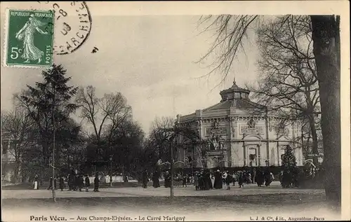 Ak Paris, Paris Vecu, Aux Champs-Elysees, Le Carré Marigny