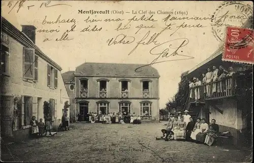 Ak Montjavoult Oise, La Clef des Champs, 1891