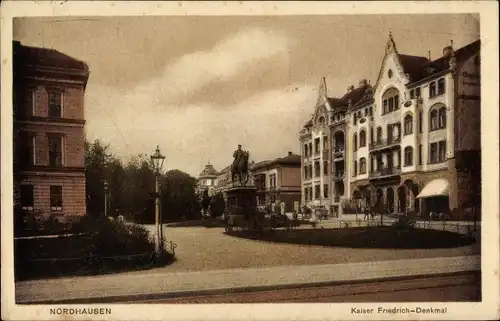 Ak Nordhausen an der Zorge Thüringen, Das Kaiser Friedrich Denkmal