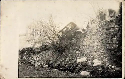 Foto Ak Auto, Verkehrsunfall