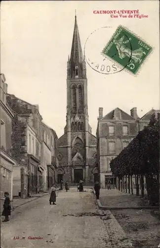 Ak Caumont L´Éventé Calvados, Une vue de l'Eglise