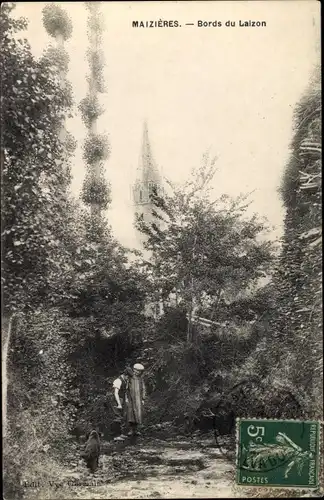 Ak Maizieres Calvados, Bords du Laizon