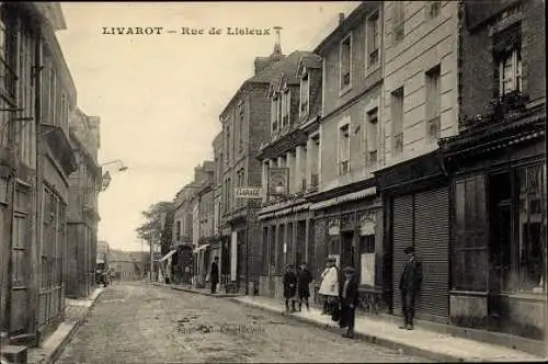 Ak Livarot Calvados, Rue de Lisieux