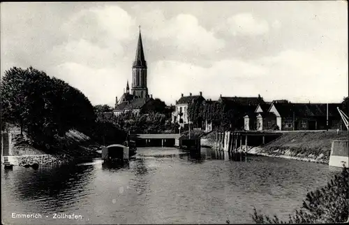 Ak Emmerich am Niederrhein, Zollhafen