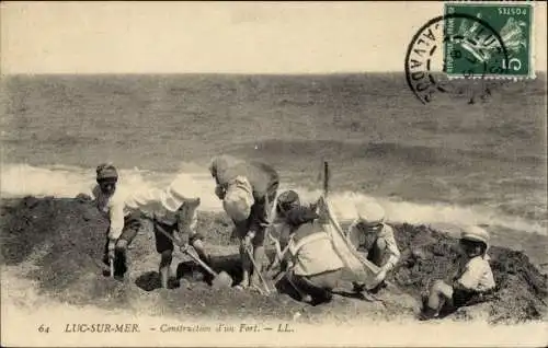 Ak Luc sur Mer Calvados, Construction d'un Fort