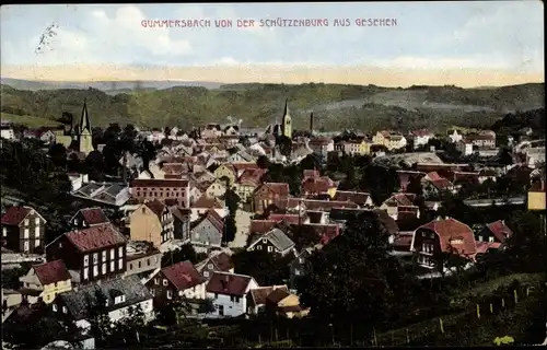 Ak Gummersbach im Oberbergischen Kreis, Gesamtansicht von der Schützenburg aus