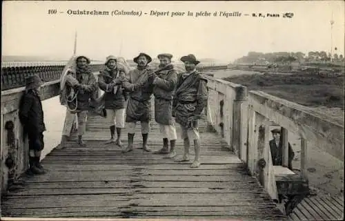 Ak Ouistreham Riva Bella Calvados, Depart pour pa peche a l'equille