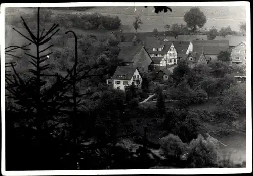 Foto Langenthal Hirschhorn am Neckar Hessen, Teilansicht, Alte Fachwerkhäuser