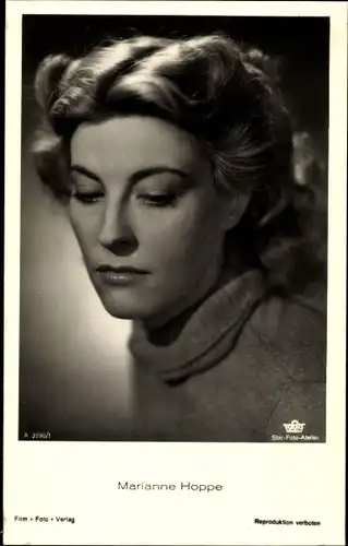 Ak Schauspielerin Marianne Hoppe, Portrait, Tobis Film A 3890/1