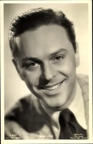Ak Schauspieler Hans Holt, Portrait