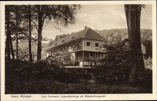 Ak Hann. Münden in Niedersachsen, Carl Fuhrmann Jugendherberge am Wasserübungsplatz