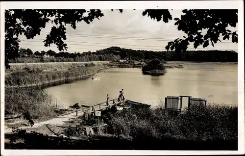Foto Ak Ostseebad Kölpinsee auf Usedom, Am Kölpinsee