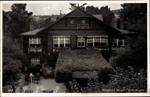 Ak Ostseebad Bansin Heringsdorf auf Usedom, Café Asgard