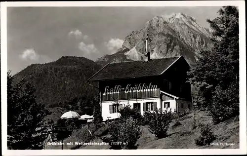 Ak Mittenwald im Kreis Garmisch Partenkirchen, Gröblalm, Wettersteinspitze