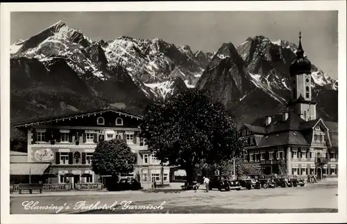 Ak Garmisch Partenkirchen in Oberbayern, Clausings Posthotel